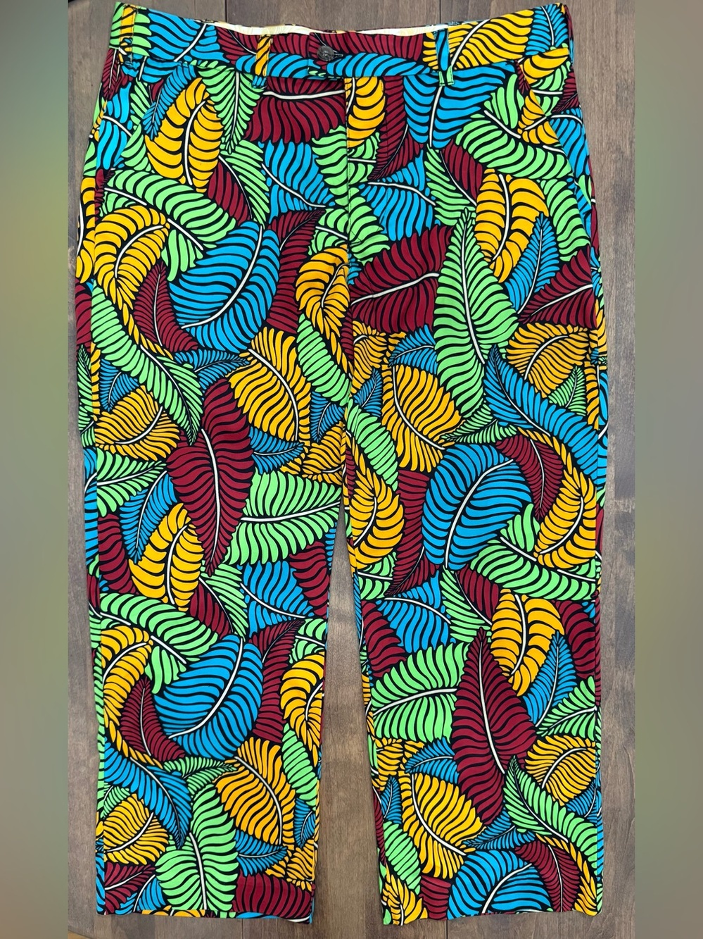 Loudmouth Golf Men's Heritage Pants in the "Fronds Klammer" pattern 36 x 30
